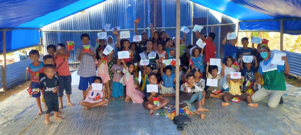 Ringankan Trauma Anak di Sulbar, LAZiS Jateng Lakukan Psycological Firs Aid